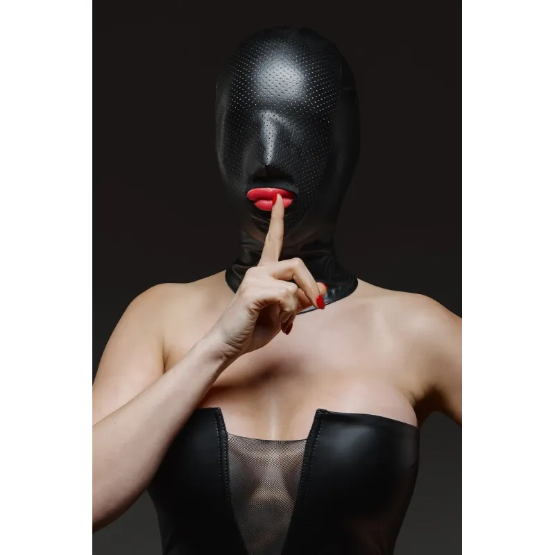 Maske TDMaskblack001 schwarz von Demoniq Total Domination Collection | Fesselliebe.de