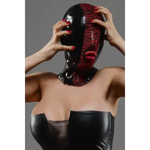 Maske TDMaskblack002 schwarz/rot von Demoniq Total Domination Collection | Fesselliebe.de