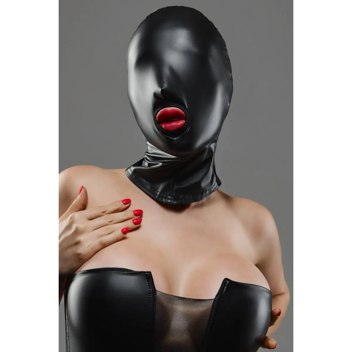 Maske TDMaskblack003 schwarz von Demoniq Total Domination Collection | Fesselliebe.de