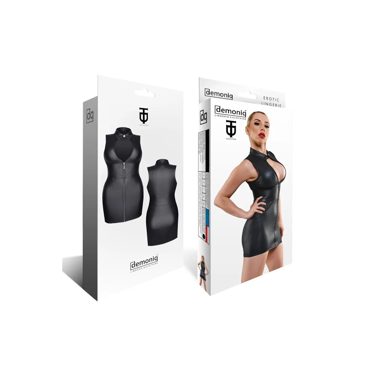 Schwarzes Minikleid TDRafaele001 von Demoniq | Fesselliebe.de