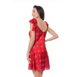 Rotes Weihnachtskleid mit Rentier von Anais apparel | Fesselliebe.de