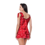 Rotes 2-teiliges Weihnachtsset mit Rentier von Anais apparel | Fesselliebe.de