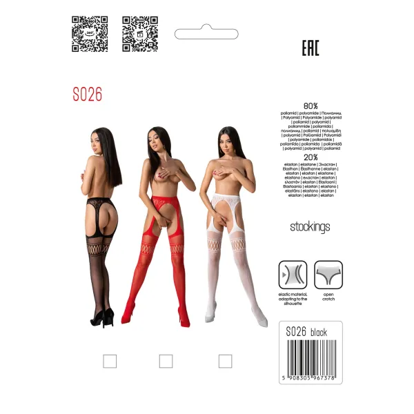 Ouvert Strumpfhose S026 weiß von Passion Erotic Line | Fesselliebe.de