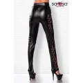 Schwarze Wetlook Leggings 18310 von Saresia