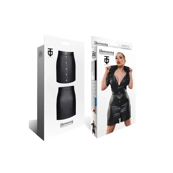 Schwarzer Damen-Rock TDLeonore001 von Demoniq Total Domination Collection | Fesselliebe.de