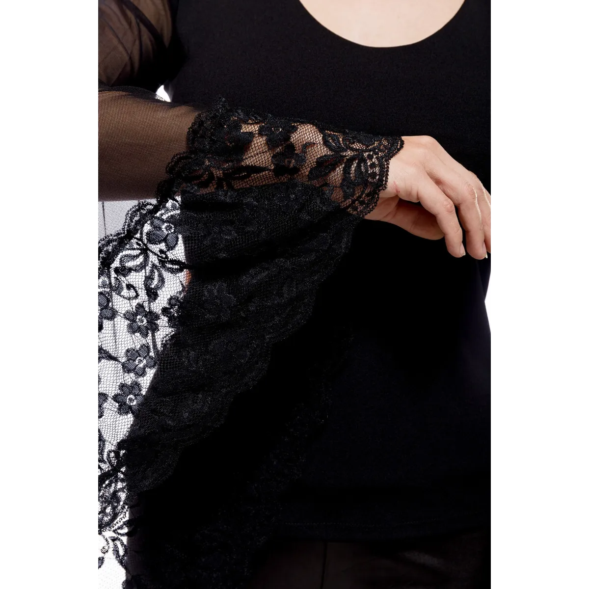 Langarm Shirt mit Spitze 90522 von Ocultia | Fesselliebe.de