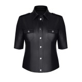 Schwarze Jacke TDLotte001 von Demoniq Total Domination Collection | Fesselliebe.de