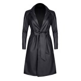 Schwarzer Mantel TDSelina001 von Demoniq Total Domination Collection | Fesselliebe.de
