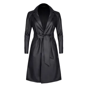 Schwarzer Mantel TDSelina001 von Demoniq Total Domination Collection