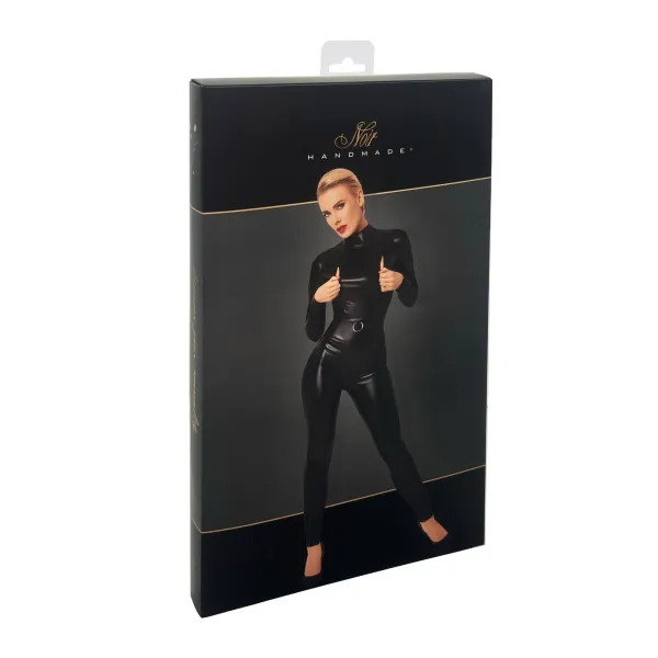 F319 Powerwetlook Catsuit mit Reißverschluss und Ring von Noir Handmade | Fesselliebe.de