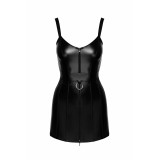 F320 Wetlook Minikleid mit Ring von Noir Handmade | Fesselliebe.de