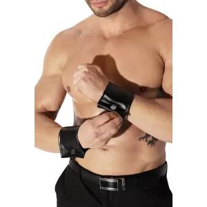 H075 Paar Handgelenk-Geldbörse mit verstecktem Reißverschluss von Noir Handmade | Fesselliebe.de