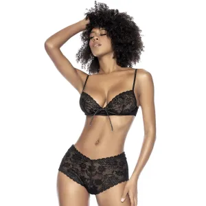 Zweiteiliges Set aus Spitze - MAL8803BLK von Mapale | Fesselliebe.de