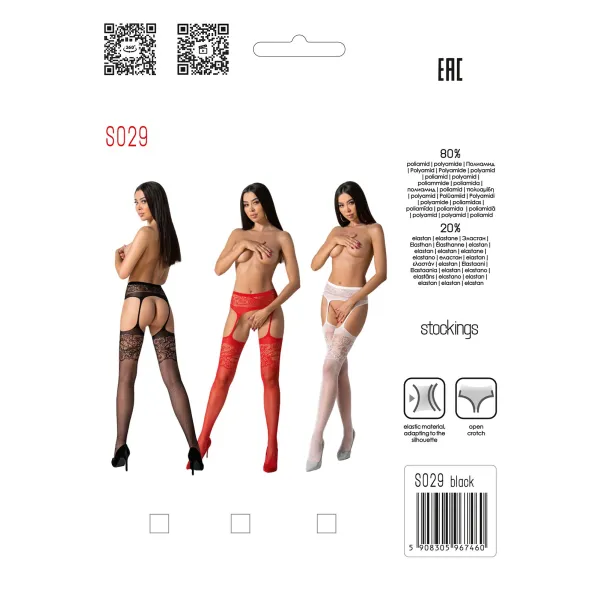 Ouvert Strumpfhose S029 schwarz von Passion Erotic Line | Fesselliebe.de