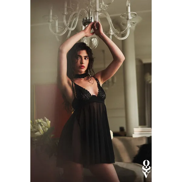 Babydoll Donarella schwarz von Obssesive | Fesselliebe.de