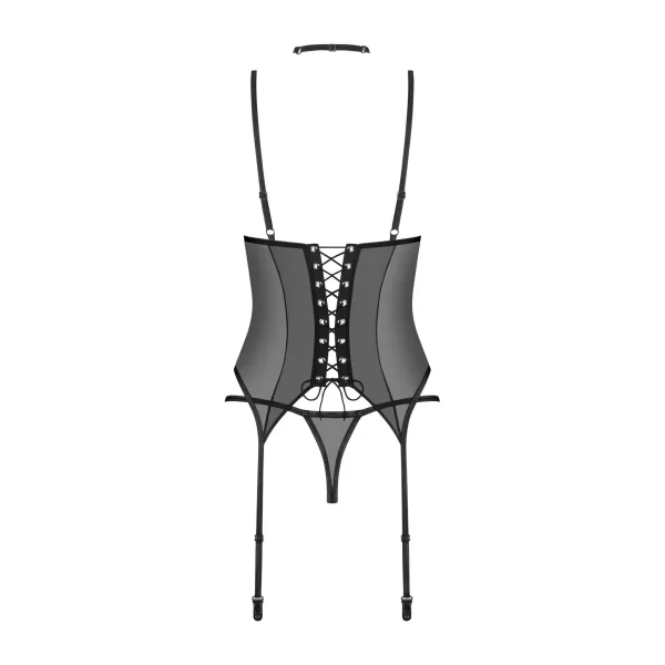Strapshemd Set Donarella schwarz von Obsessive | Fesselliebe.de