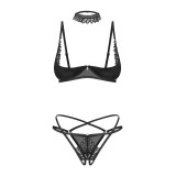 3-teilges ouvert Set Donarella schwarz von Obsessive | Fesselliebe.de