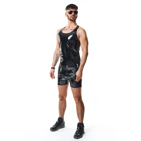 PVC Herren Tank Top RMFilippoRBW schwarz von Pride Festih Line | Fesselliebe.de