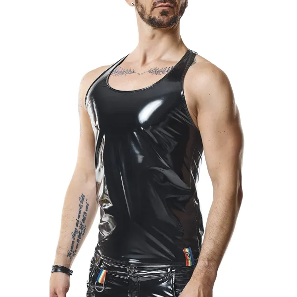 PVC Herren Tank Top RMFilippoRBW schwarz von Pride Festih Line | Fesselliebe.de