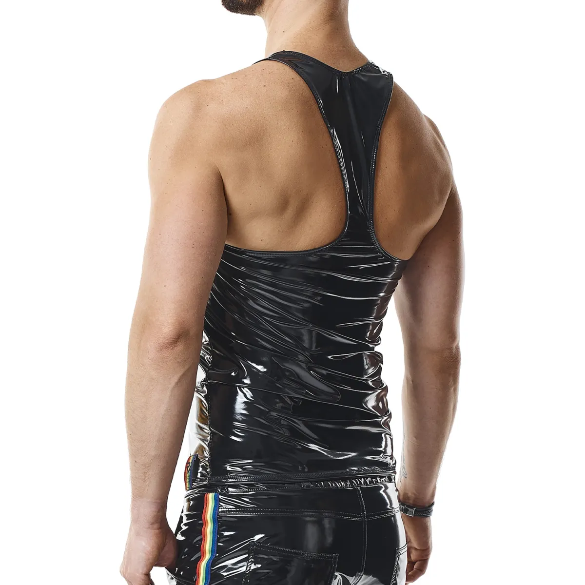 PVC Herren Tank Top RMFilippoRBW schwarz von Pride Festih Line | Fesselliebe.de