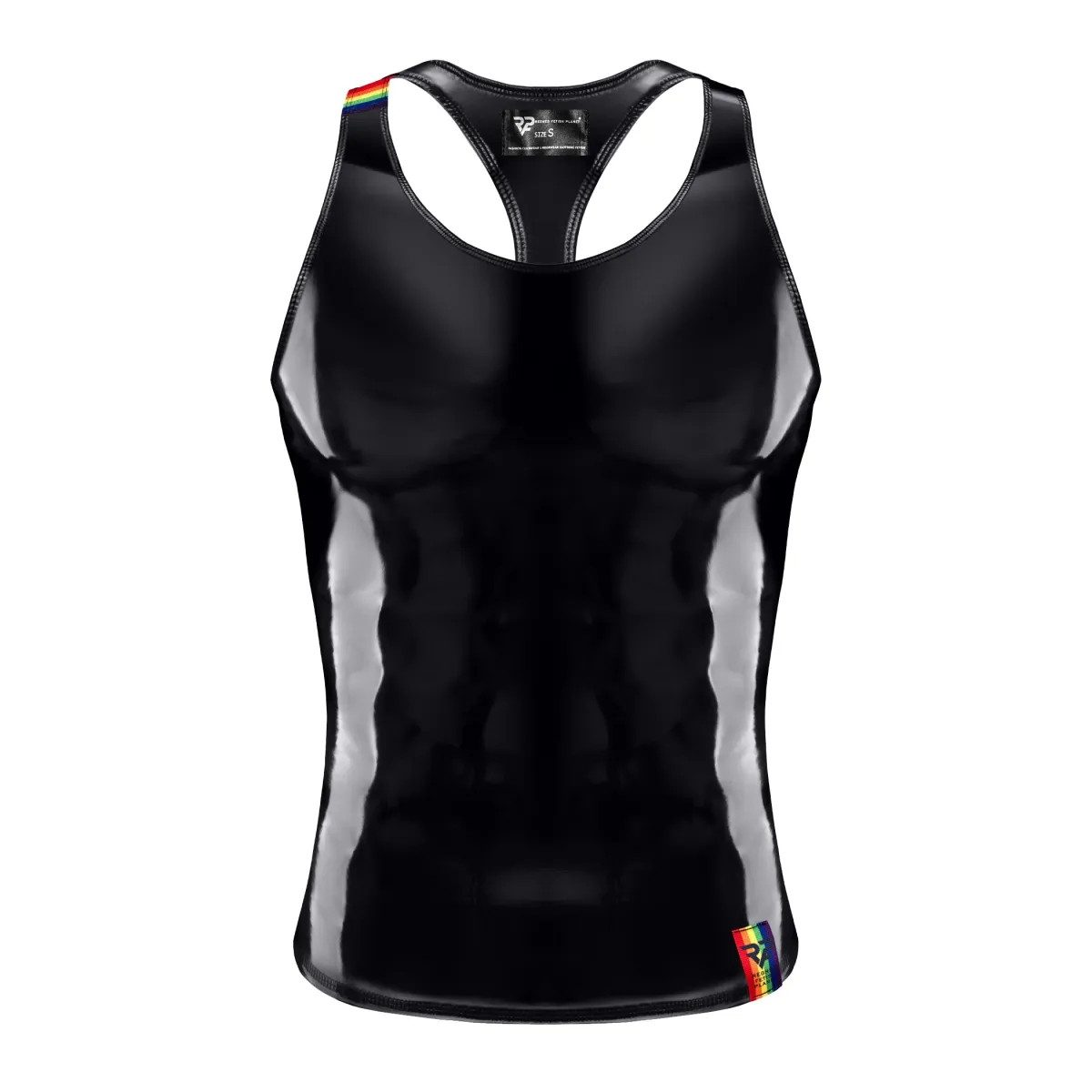 PVC Herren Tank Top RMFilippoRBW schwarz von Pride Festih Line | Fesselliebe.de