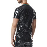 PVC Polo Shirt RMRaffaeleRBW schwarz von Pride Festih Line | Fesselliebe.de