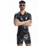 PVC Polo Shirt RMRaffaeleRBW schwarz von Pride Festih Line | Fesselliebe.de