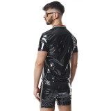 PVC Polo Shirt RMRaffaeleRBW schwarz von Pride Festih Line | Fesselliebe.de