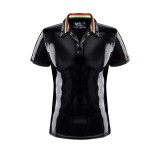 PVC Polo Shirt RMRaffaeleRBW schwarz von Pride Festih Line | Fesselliebe.de
