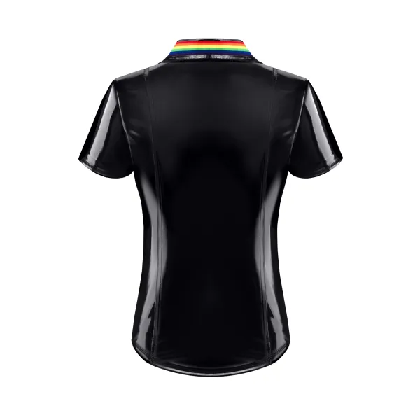 PVC Polo Shirt RMRaffaeleRBW schwarz von Pride Festih Line | Fesselliebe.de