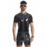 PVC Herren Polo Shirt RMRemigioRBW schwarz von Pride Festih Line | Fesselliebe.de
