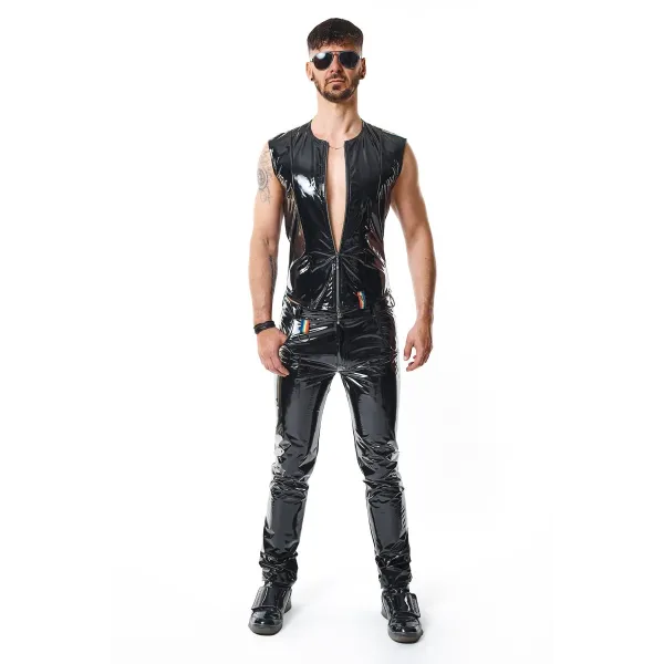 PVC Herren Weste RMTaddeoRBW schwarz von Pride Festih Line | Fesselliebe.de