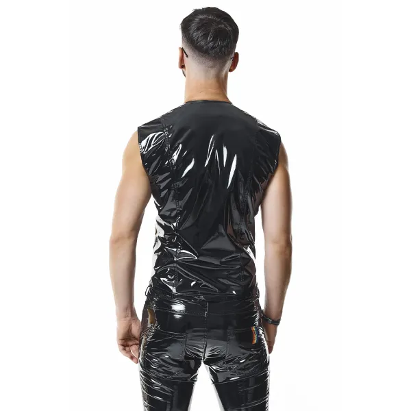 PVC Herren Weste RMTaddeoRBW schwarz von Pride Festih Line | Fesselliebe.de