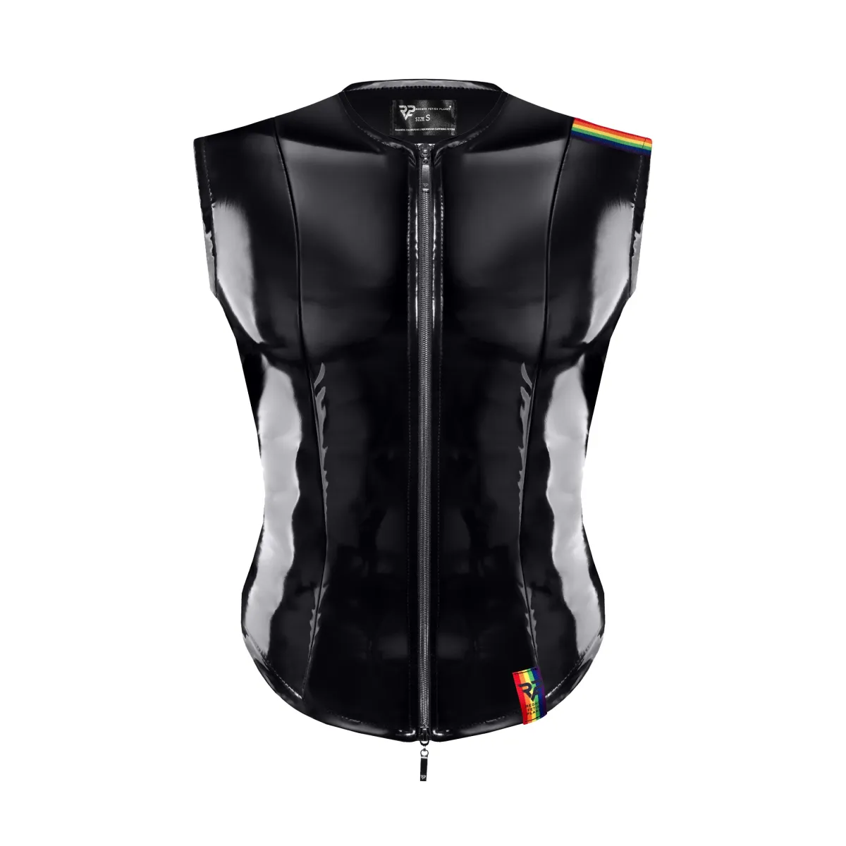 PVC Herren Weste RMTaddeoRBW schwarz von Pride Festih Line | Fesselliebe.de