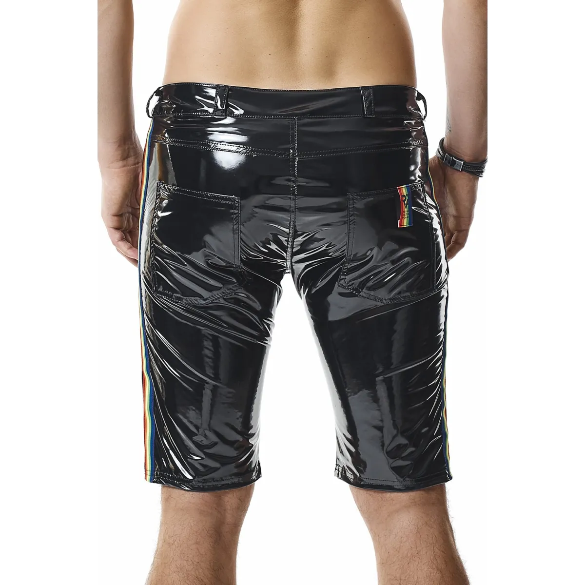Herren PVC Shorts RMUmbertoRBW schwarz von Pride Festih Line | Fesselliebe.de