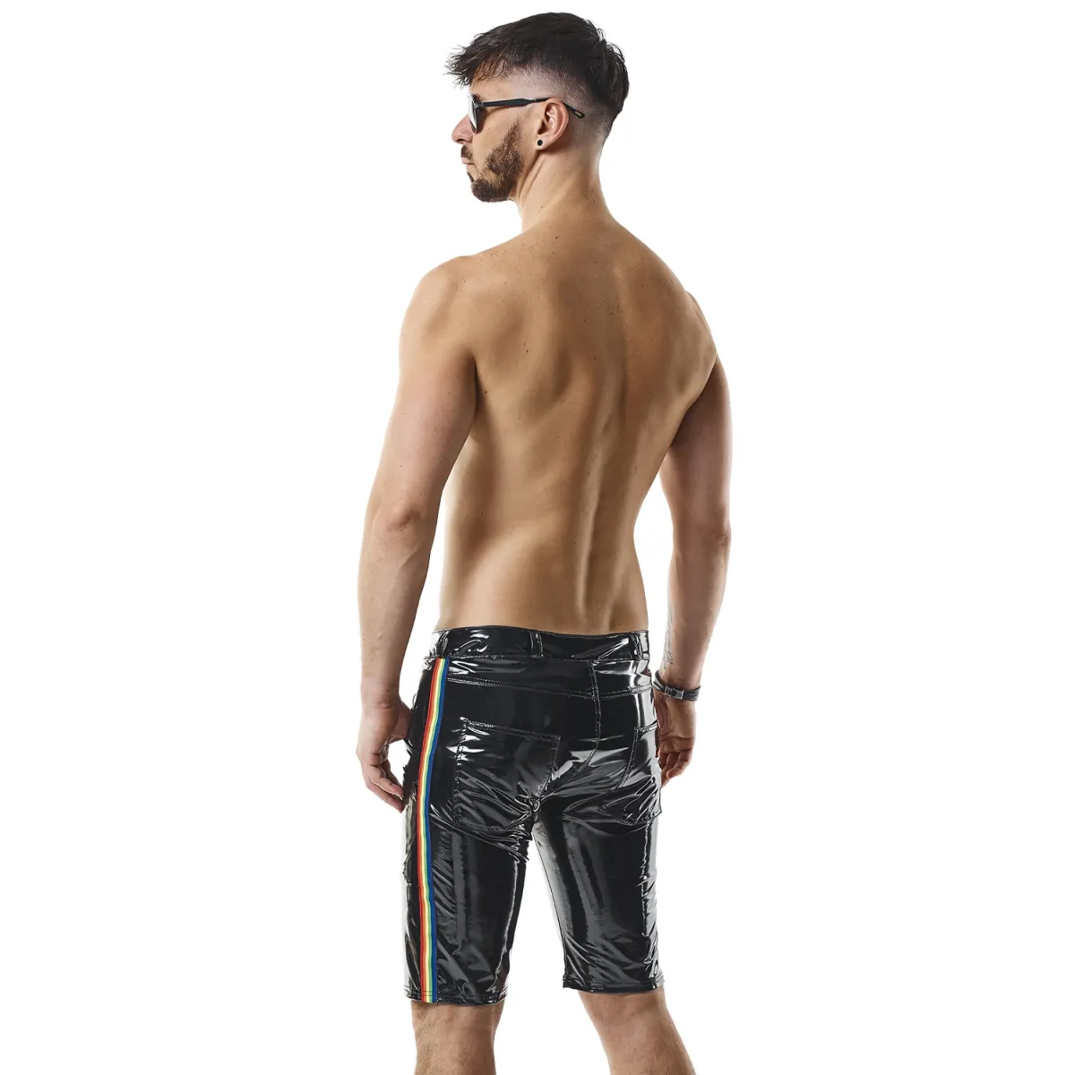 Herren PVC Shorts RMUmbertoRBW schwarz von Pride Festih Line | Fesselliebe.de