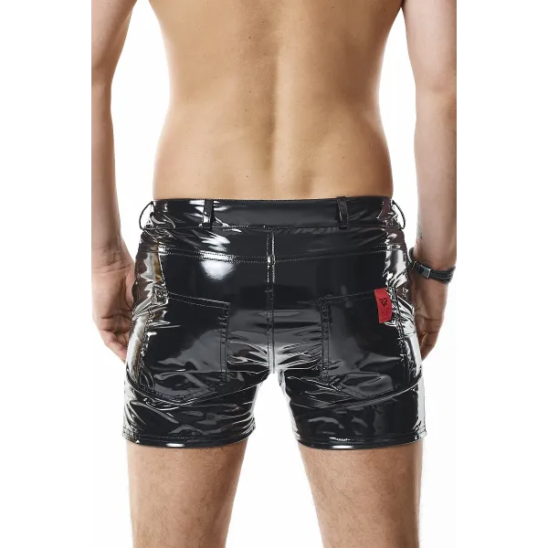 Herren PVC Shorts RMFabianoPVC schwarz von nextGEN Collection | Fesselliebe.de