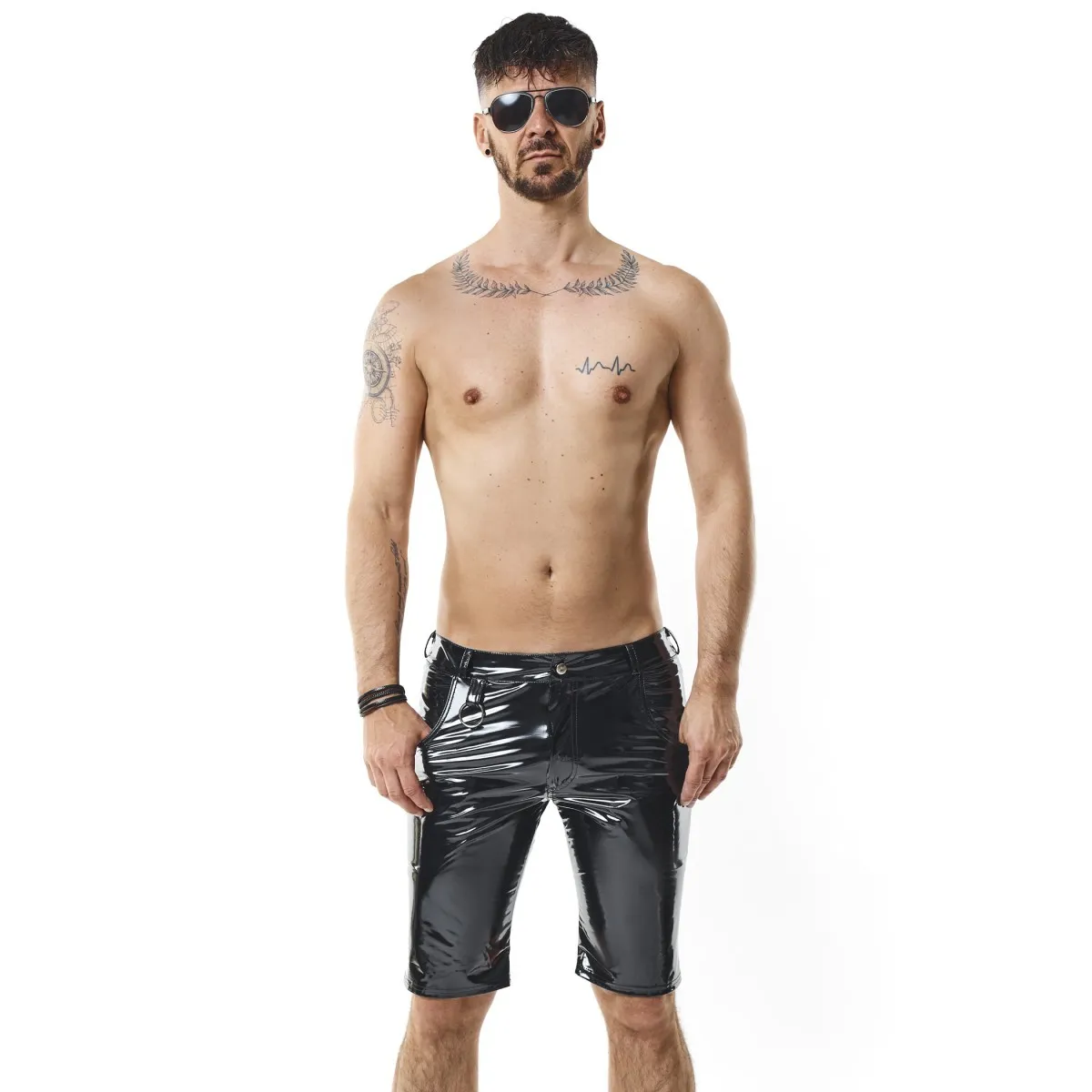 Herren PVC Shorts RMFlavioPVC schwarz von nextGEN Collection | Fesselliebe.de