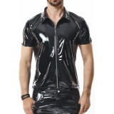 PVC Herren Polo Shirt RMRoccoPVC schwarz von nextGEN Collection | Fesselliebe.de
