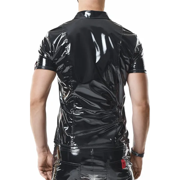 PVC Herren Polo Shirt RMRoccoPVC schwarz von nextGEN Collection | Fesselliebe.de