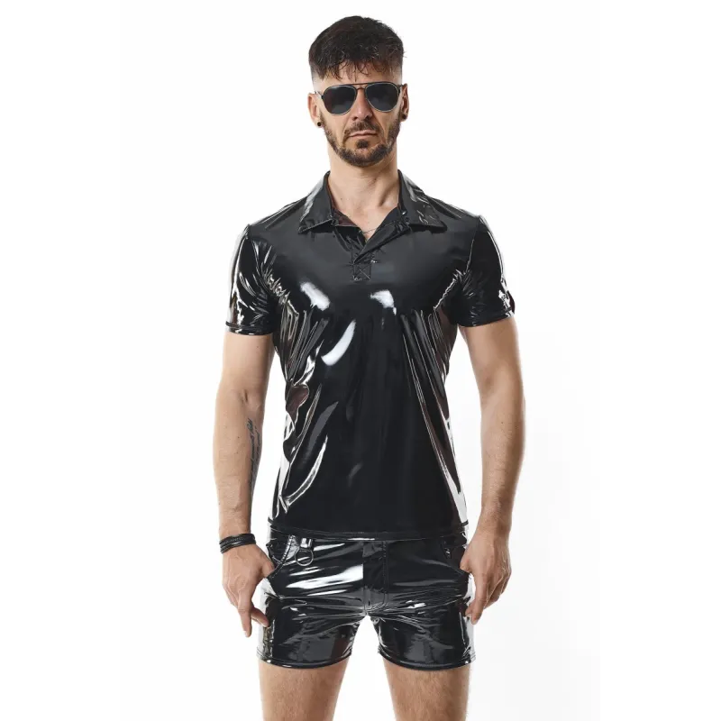 PVC Polo Shirt RMRodolfoPVC schwarz von nextGEN Collection | Fesselliebe.de