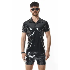 PVC Polo Shirt RMRodolfoPVC schwarz von nextGEN Collection | Fesselliebe.de