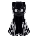 Schwarzes PVC Miniklied TDPerlita001 von Demoniq Total Domination Collection | Fesselliebe.de