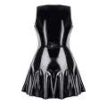 Schwarzes PVC Miniklied TDPerlita001 von Demoniq Total Domination Collection
