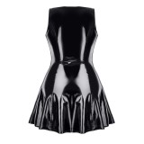 Schwarzes PVC Miniklied TDPerlita001 von Demoniq Total Domination Collection | Fesselliebe.de