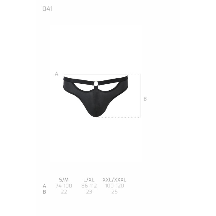 Schwarzer Männer Slip ouvert 041 von Passion | Fesselliebe.de