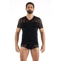 Schwarzer Herren T-Shirt 2407-81 von Look Me