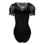 Schwarzer Body mit Spitze KA923338 von Kalimo | Fesselliebe.de