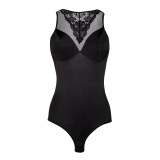 Schwarzer Body mit Netzeinsatz und Spitze KA923328 von Kalimo | Fesselliebe.de