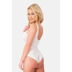 Ecru Body mit Netzeinsatz und Spitze KA923323 von Kalimo